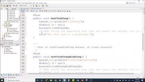 Java-GCH1001: Buổi 13. JUnit Test với NetBeans, disbled và enabled
