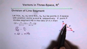 Vector Position Dividing Line Segment Section Formula Application
