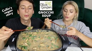 CREAMY CHICKEN GNOCCHI SOUP! recipe and mukbang| Collins vegan story