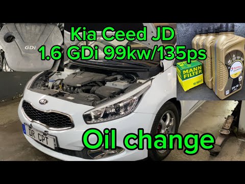 Kia Ceed oil change DIY Kia Ceed 1.6 GDi JD Ölwechsel Proceed Tutorial
