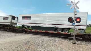 UP 7384 NS 9915 Leads Z Intermodal Near Ethel MO 2 DPU Alright