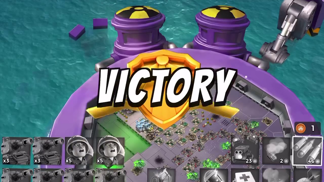 Boom Beach Mega Crab Attack 115 (Clear=Free Attack) (Proto Crab=3 Prototype Tank) (Reverse