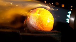 RHNB in Sugar - 4K Slow Motion  [ Red Hot Nickel Ball ] (S1 E8)