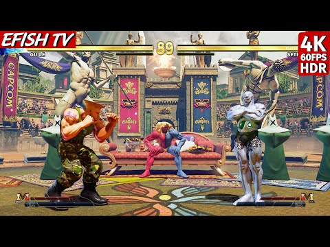 Guile vs Seth (Hardest AI) - Street Fighter V | 4K 60FPS HDR