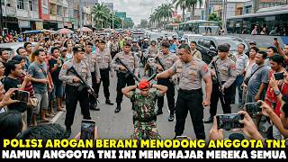 NEKAT TODONG ANGGOTA KOPASSUS !! POLISI AROGAN DIBABAT HABIS OLEH ANGGOTA KOPASSUS INI !!