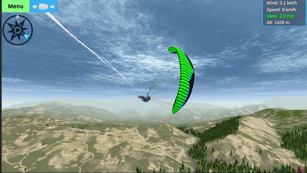 Performing Paragliding Acro Maneuvers in Glider Sim! Heli into Spiral