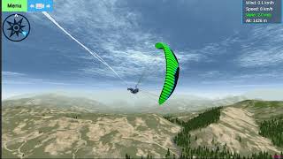 Performing Paragliding Acro Maneuvers in Glider Sim! Heli into Spiral into Misty! screenshot 3