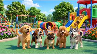 Five Little Puppies Playtime 🐶 Fun Puppy Counting For Kids Nursery Rhymes & Learning Songs