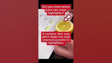 How to Erase Highlighter with a Lemon! #engineering #stem #lifehacks #science
