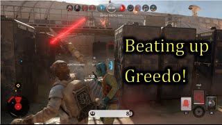 Beating up Greedo!