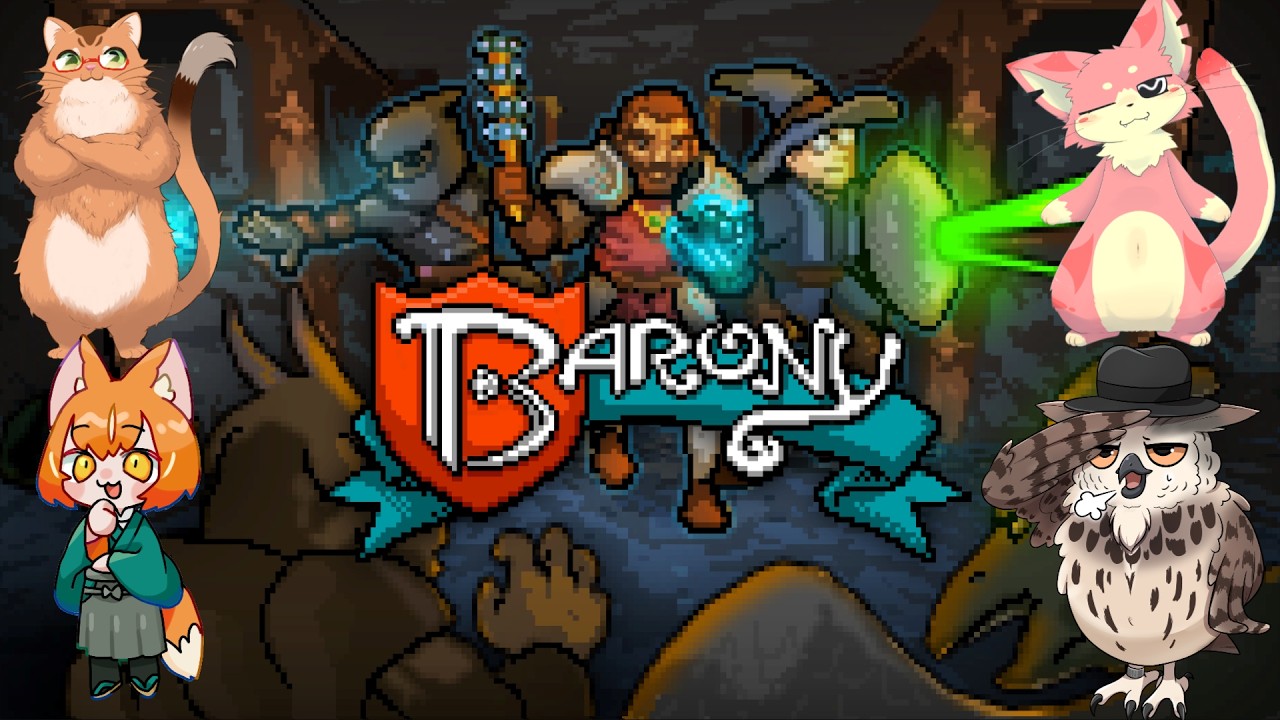 【Barony】ケモノ4匹のダンジョン行軍！#10【ケモ４コラボ】
