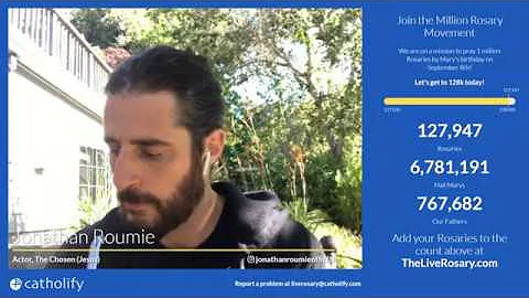 The Live Rosary - Jonathan Roumie - 6/10/20 (Glori...
