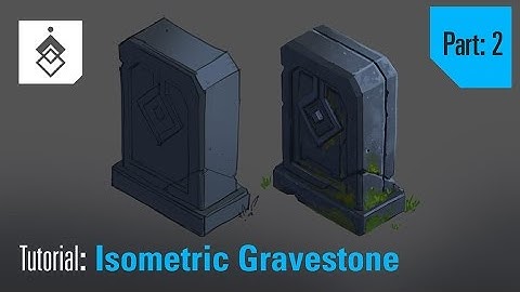 Tutorial - Drawing and Painting an Isometric Gravestone - Part 2