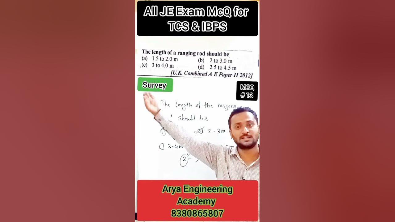ranging rod survey mcq all JE civil engineering mcq tcs ibps 