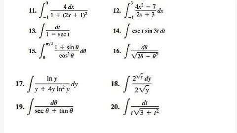 Exercise 8.1 question 11 to 20 Thomas calculus 14th edition chapter no 8 bs mathematics by muzamil