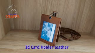 how to make id card holder leather