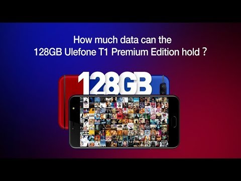 How much data can the 128GB Ulefone T1 Premium Edition hold?