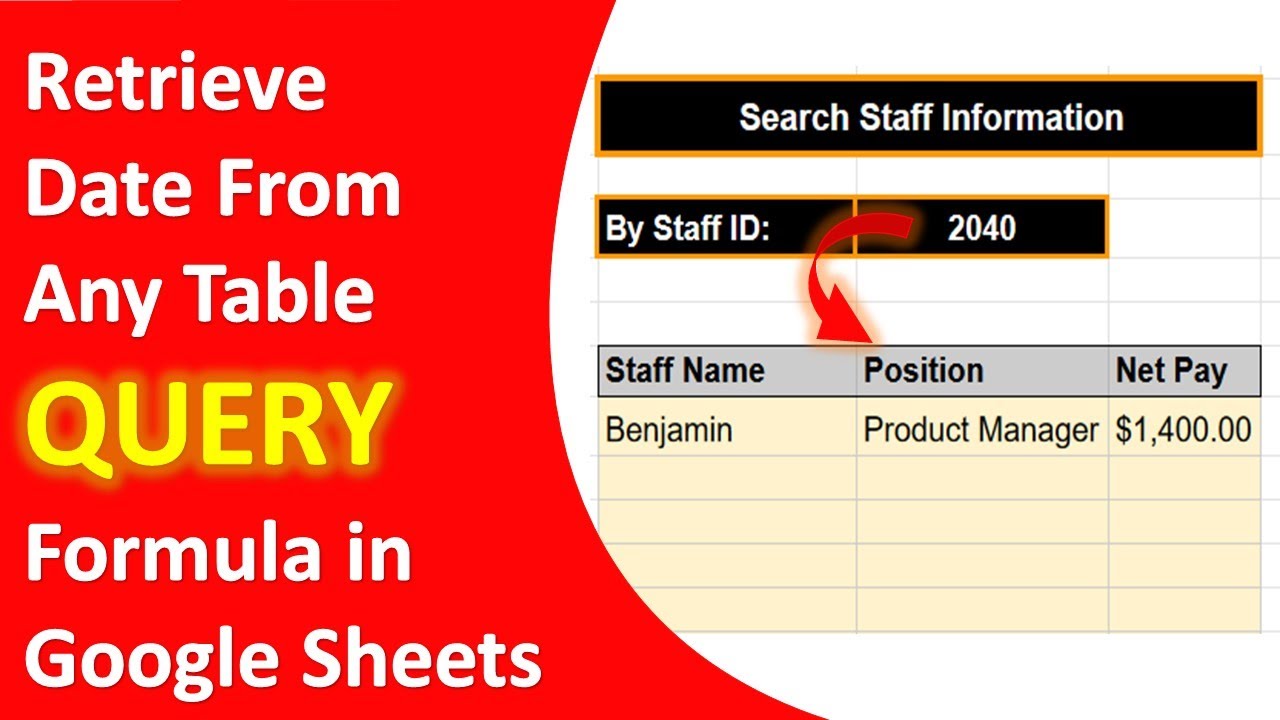 Query Function in Google Sheets Retrieve Data From Any Table - YouTube