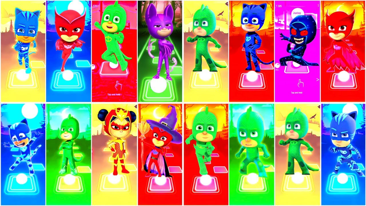 PJ Masks: Catboy 🆚 Gekko 🆚 An Yu 🆚 Owlette🎶 Tiles Hop EDM Rush