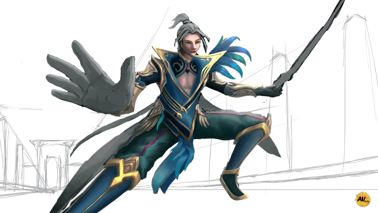 Digital painting splash art process YouTube