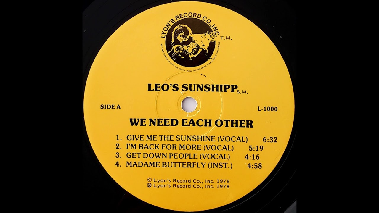 Leo's Sunshipp - Give Me The Sunshine (Vocal) [ L-1000] - YouTube