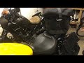 Royal enfield 350 meteor trying the honda rebel saddlebags they fit perfectly