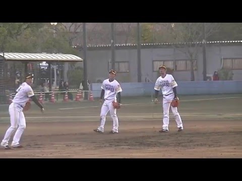 #35 ゴールデングラブ賞 今宮健太選手の守備練習　  2016宮崎春季ｷｬﾝﾌﾟ