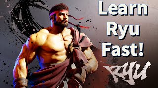 Learn Ryu In 4 Minutes! (SF6 Character Guide & Combos)