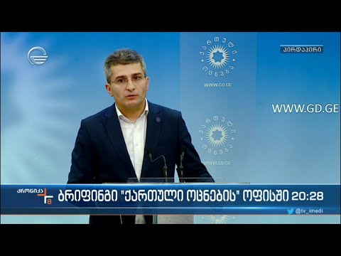 მამუკა მდინარაძის ბრიფინგი