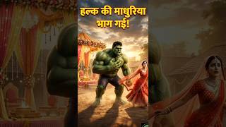 hulk ki madhuri bhag gai #hulk #aistories #hindishorts #viralvideo #monster #funny #cartoon