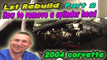 HOW TO REBUILD A CORVETTE LS1 MOTOR PART 2 CYLINDER HEAD REMOVAL
