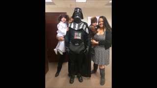 Darth Vader with Hoverboard at Halloween Party 2015