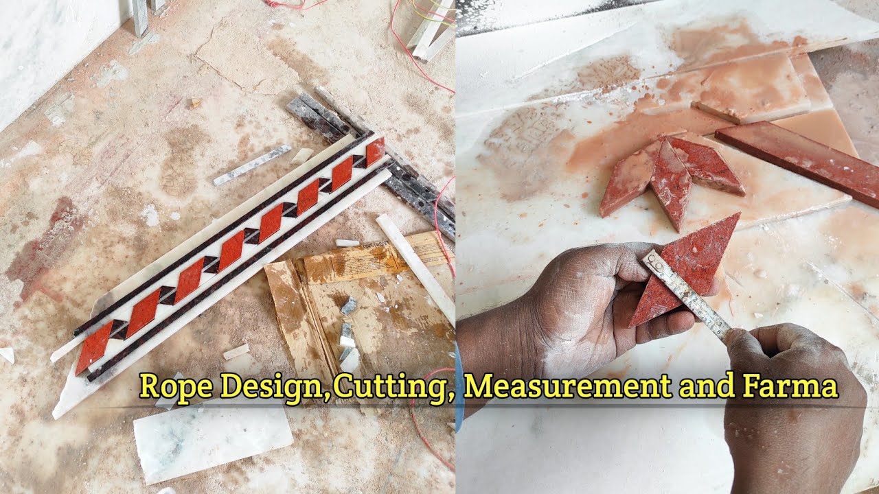 Marble Rope Design Farma, измерения и резка || веревка Design ke Farma kise Banaye
