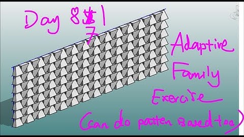 Revit Exercise (Day 871) - Adaptive (or Pattern Based) Family Exercise