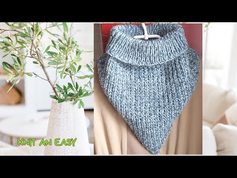 Knit gaiter with straight needles. Link to pattern for sale below the video  