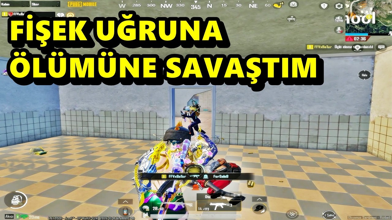 FİŞEK UĞRUNA ÖLÜMÜNE SAVAŞMAK ! MÜTHİŞ MAÇ BATUR GAME SOLO SQUAD PUBG MOBİLE