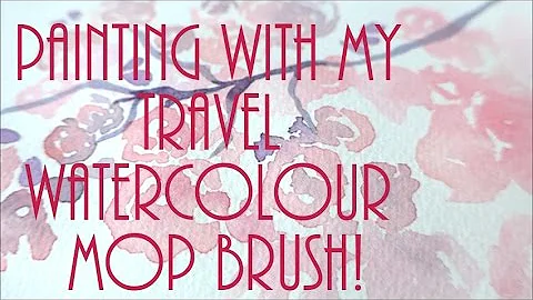 Painting blossom with my Rosemary & Co travel wate...