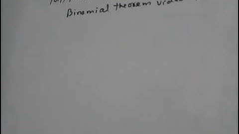 Binomial theorem video 9 for tgt/pgt/lt grade maths