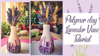 Polymer Clay Lavender Vase