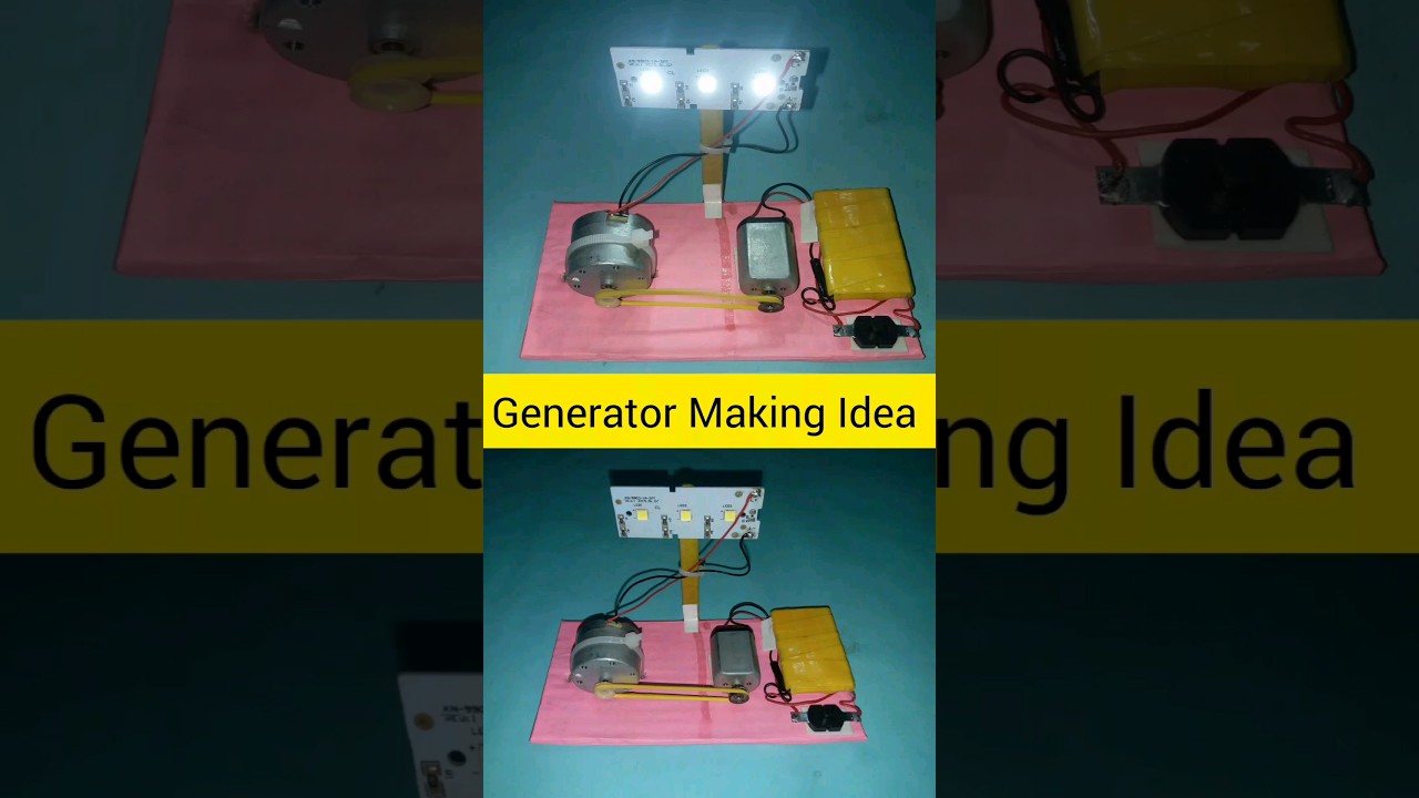 Generator Making Idea|12VDC Motor Generator|#shorts #ViralShorts #experiment #dcmotor