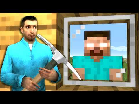 Hiding from HEROBRINE in a Minecraft Village! (GMOD)