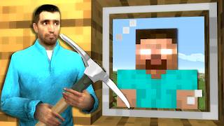 Hiding from HEROBRINE in a Minecraft Village! (GMOD) screenshot 2