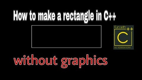 C++ program to make a rectangle