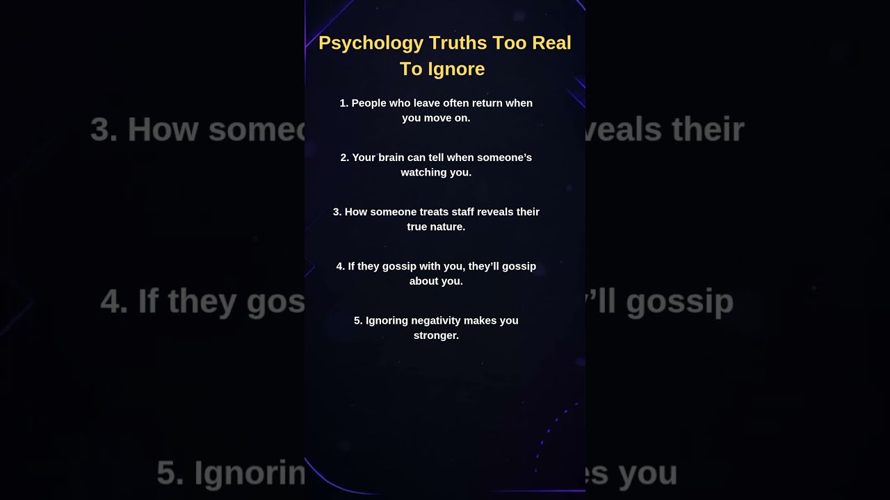 5 Psychology Truth You Can T Ignore