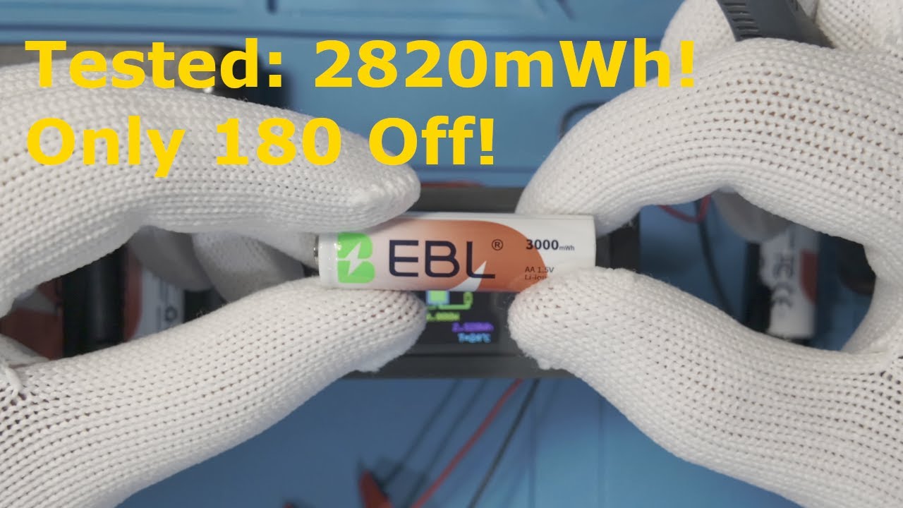 EBL 3000mWh AA Battery Test – Only 180mWh Shy of Claimed Capacity!