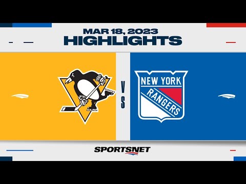 NHL Highlights | Penguins vs. Rangers - March 18, 2023