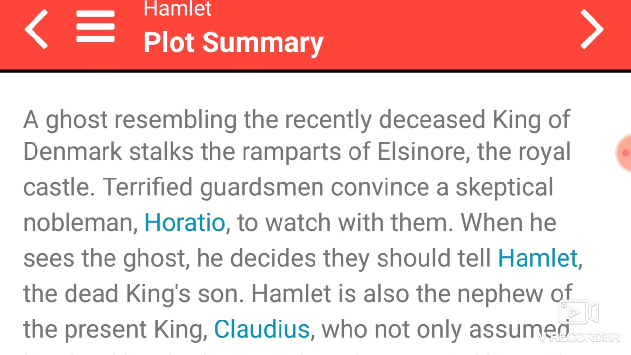 شرح ملخص مسرحية هاملت Plot summary of Hamlet 1