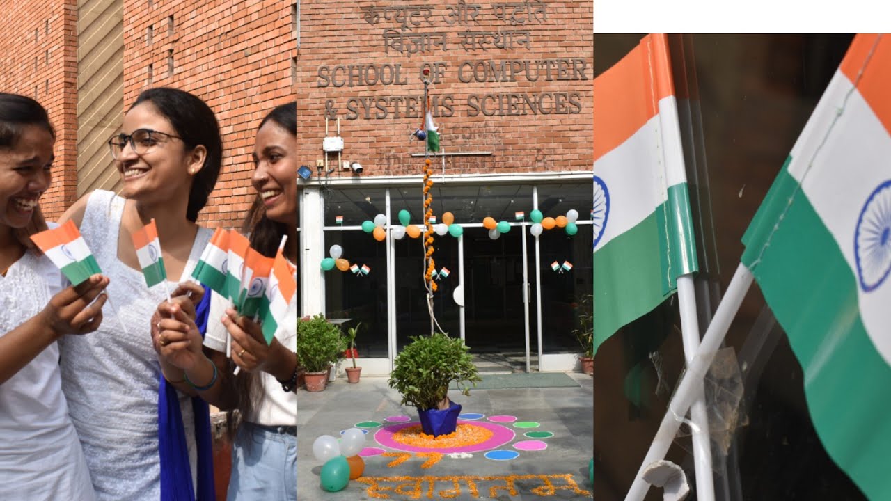 Flag Hoisting Ceremony on Independence Day - 2023 In Jnu 🤗🤗🤗