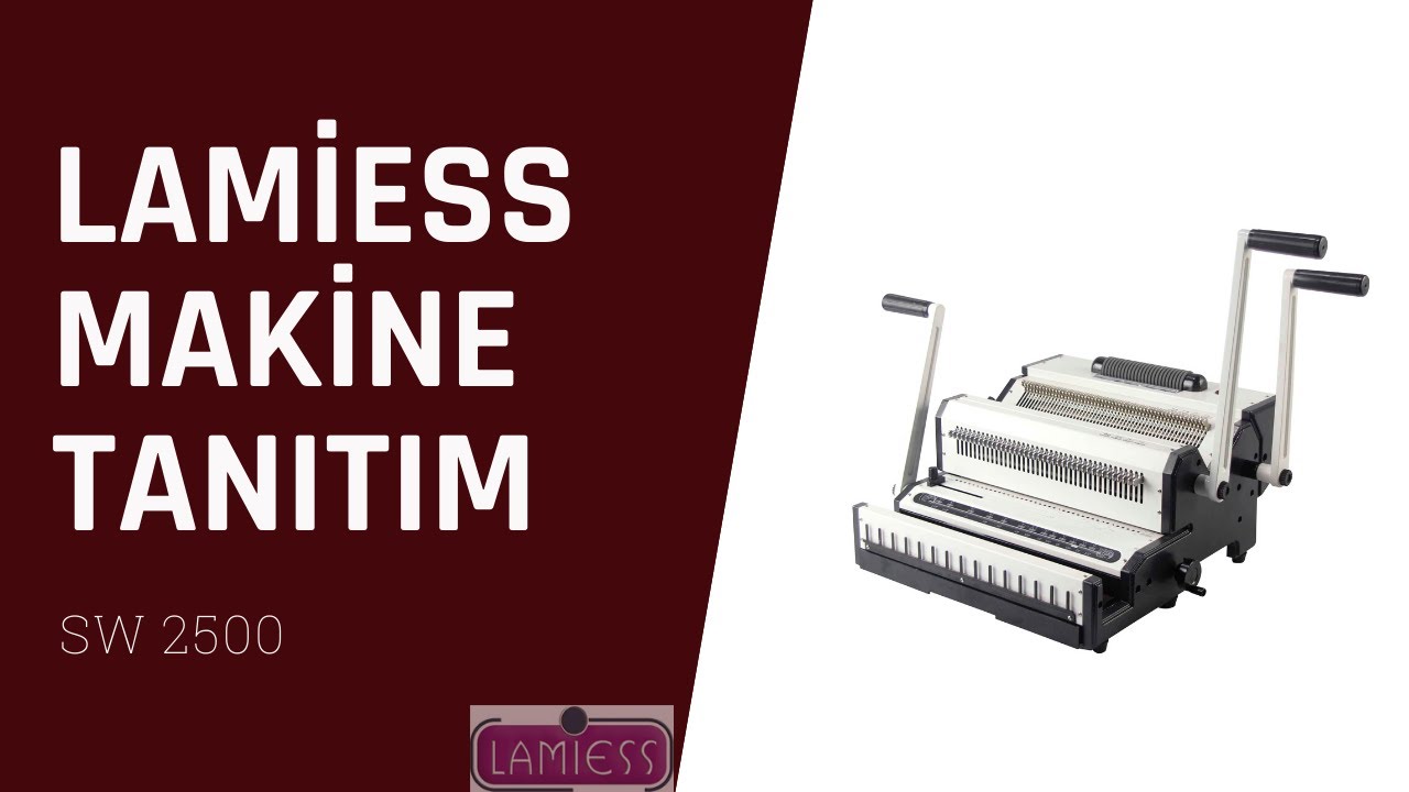 Defter Nasıl Yapılır Helezon ve Tel Spiral Ciltleme Makinesi Lamiess SW 2500 Modeli