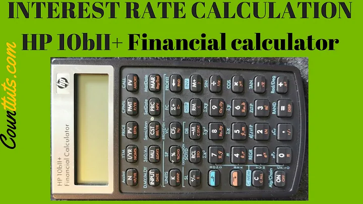 Calculating Interest Rate (I/YR) | HP 10bII+ Financial Calculator